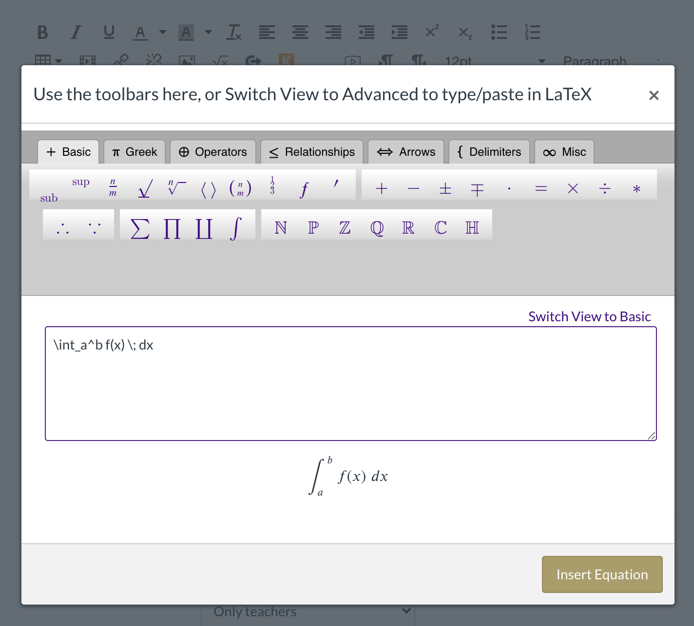 creating math assignments in canvas